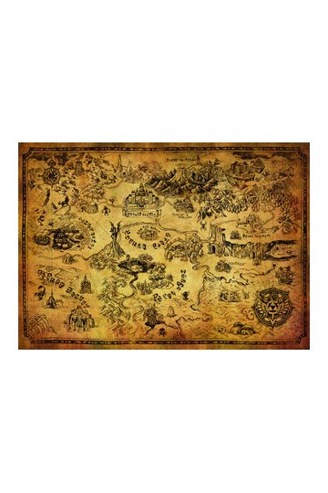 Zelda Hyrule Map 1000 Piece Puzzle —