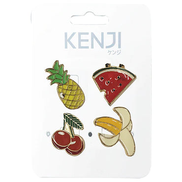 KENJI - METAL PIN BADGE 4PCS - FRUIT