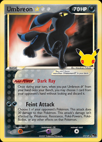 UMBREON GOLD STAR - 17/17 - CELEBRATIONS CLASSIC COLLECTION - PROMO