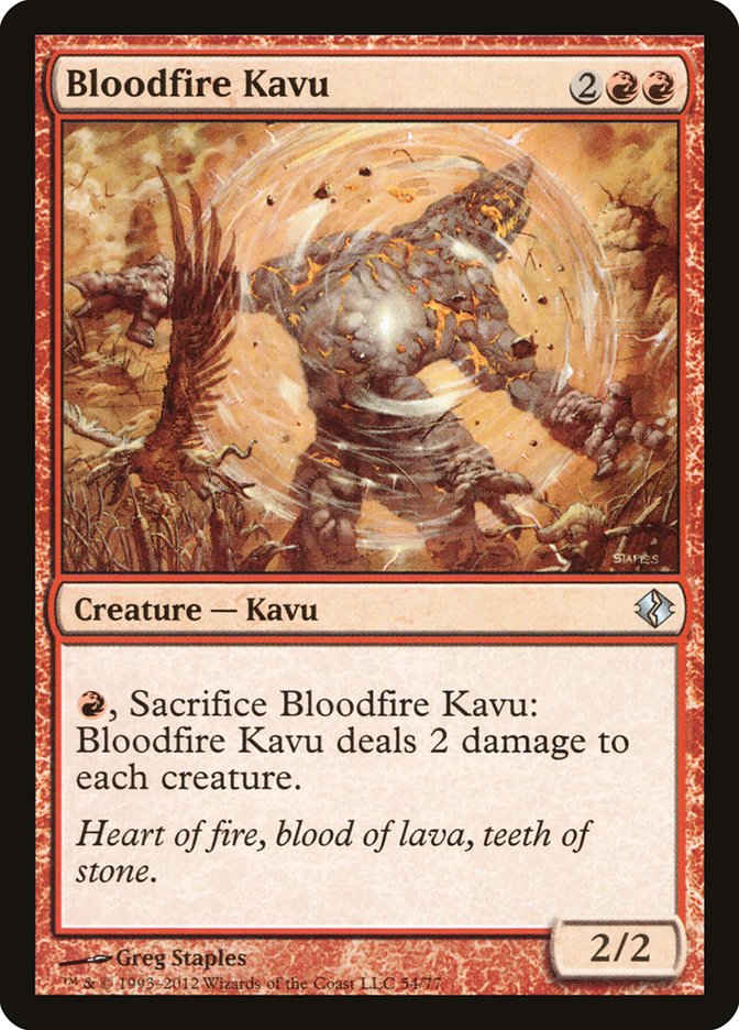 Bloodfire Kavu [Duel Decks: Venser vs. Koth]