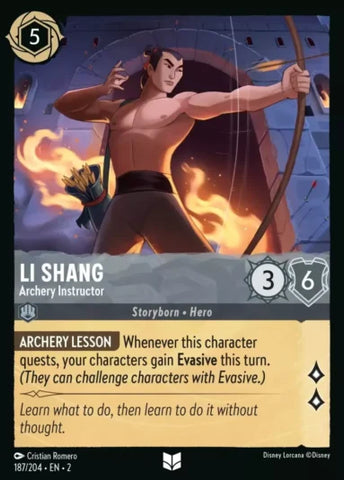 Disney Lorcana: Rise of the Floodborn - Li Shang: Archery Instructor - 187/204