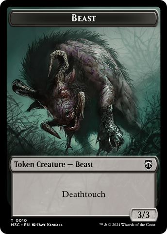 Beast (0010) (Ripple Foil) // Shapeshifter (0008) Double-Sided Token [Modern Horizons 3 Commander Tokens]