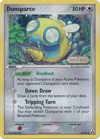 Dunsparce (31/92) (Stamped) [EX: Legend Maker]