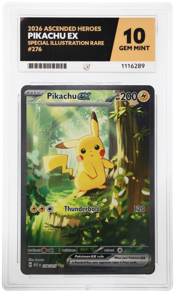 Pikachu ex - 276/217 - Ascended Heroes - ACE Graded Card 10 - #1116289 - Perfect Sub Grades