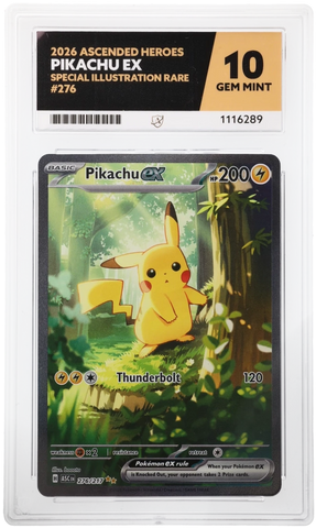 Pikachu ex - 276/217 - Ascended Heroes - ACE Graded Card 10 - #1116289 - Perfect Sub Grades