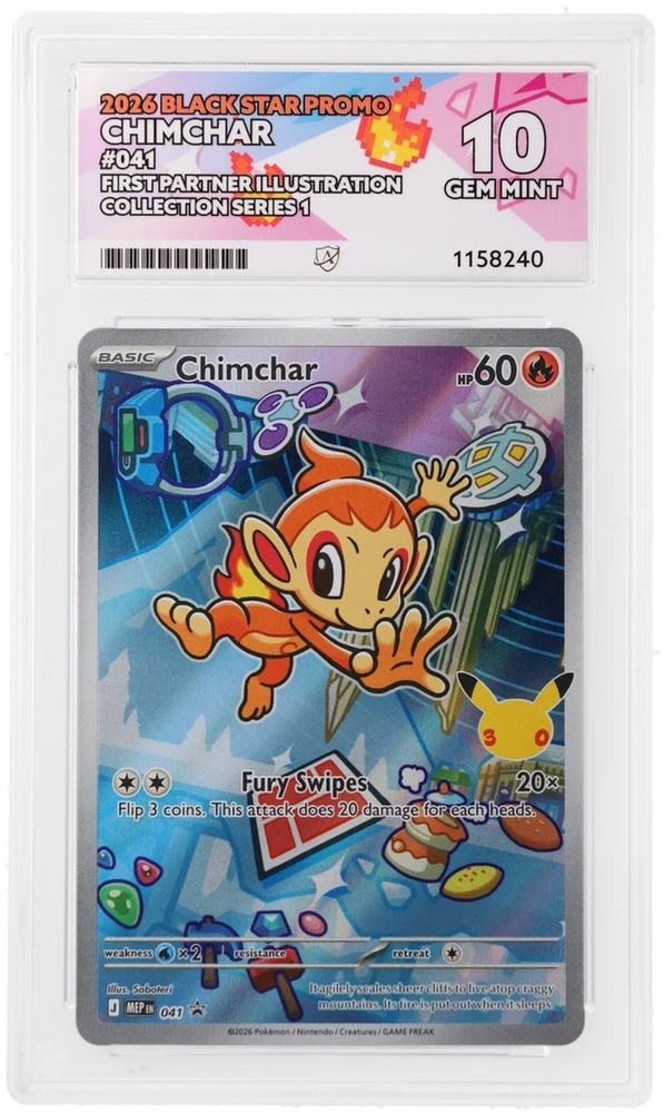 Chimchar - 041 - Black  Star Promo - ACE Graded Card 10 - #1158240