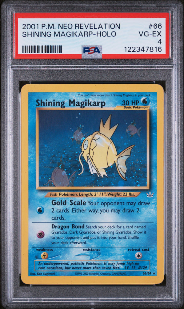 Shining Magikarp - 64/64 - Holo - Neo Revelation - PSA Graded Card 4 - #122347816
