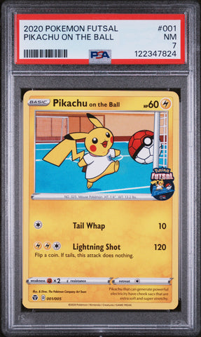 Pikachu on the Ball - 001/005 - Black Star Promo - PSA Graded Card 7 - #122347824