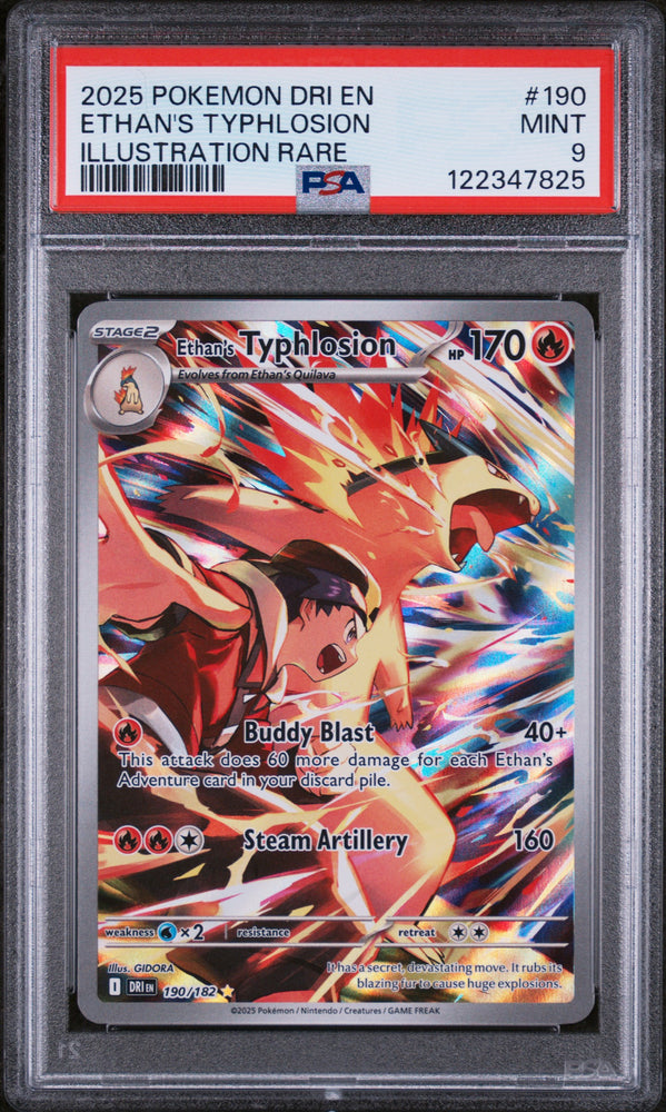 Ethan's Typhlosion - 190/182 - Destined Rivals - PSA Graded Card 9 - #122347825