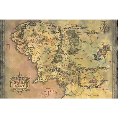 Maxi Poster - The Lord of the Rings - Map of Middle Earth