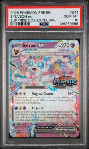 Sylveon ex - 041/131 - Prismatic Evolutions - Surprise Box - PSA Graded Card 10 - #126850986
