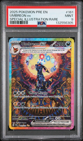 Umbreon ex - 161/131 - Prismatic Evolutions - PSA Graded Card 9 - #132556305