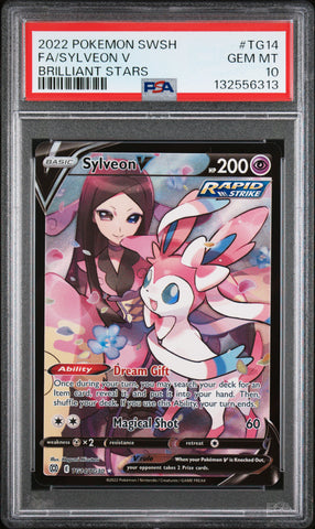 Sylveon V - TG14/TG30 - Brilliant Stars - PSA Graded Card 10 - #132556313