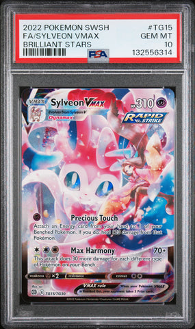 Sylveon Vmax - TG15/TG30 - Brilliant Stars - PSA Graded Card 10 - #132556314