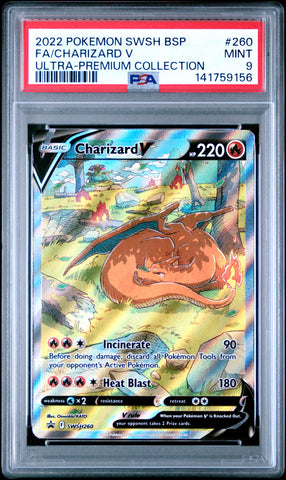 Charizard V - SWSH260 - Black Star Promo - PSA Graded Card 9 - #141759156