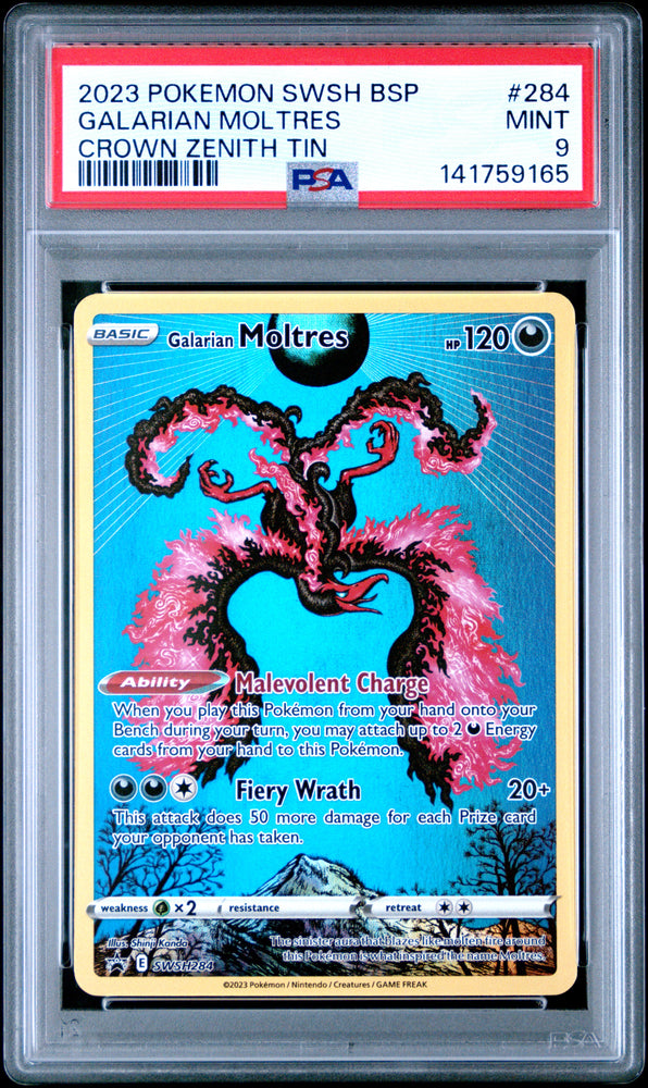 Galarian Moltres - SWSH284 - Black Star Promo - PSA Graded Card 9 - #141759165