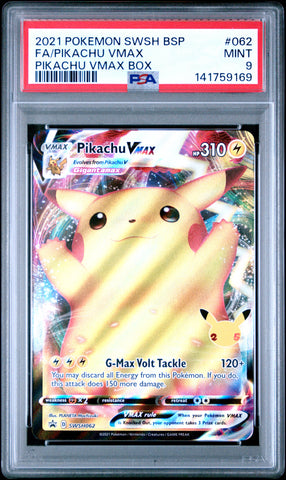 Pikachu Vmax - SWSH062 - Black Star Promo - PSA Graded Card 9 - #141759169