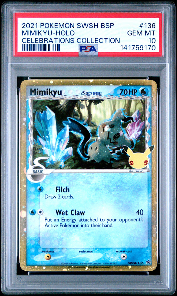 Mimikyu - SWSH136 - Black Star Promo - PSA Graded Card 10 - #141759170