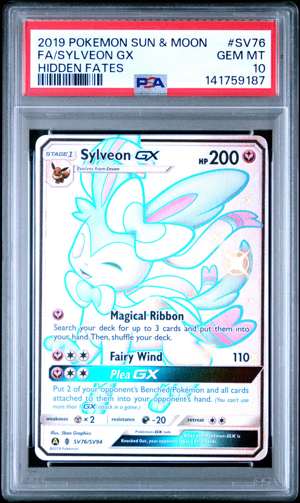 Sylveon GX - SV76/SV94 - Hidden Fates - PSA Graded Card 10 - #141759187
