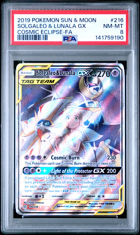 Solgaleo & Lunala GX - 216/236 - Cosmic Eclipse - PSA 8 - #141759190
