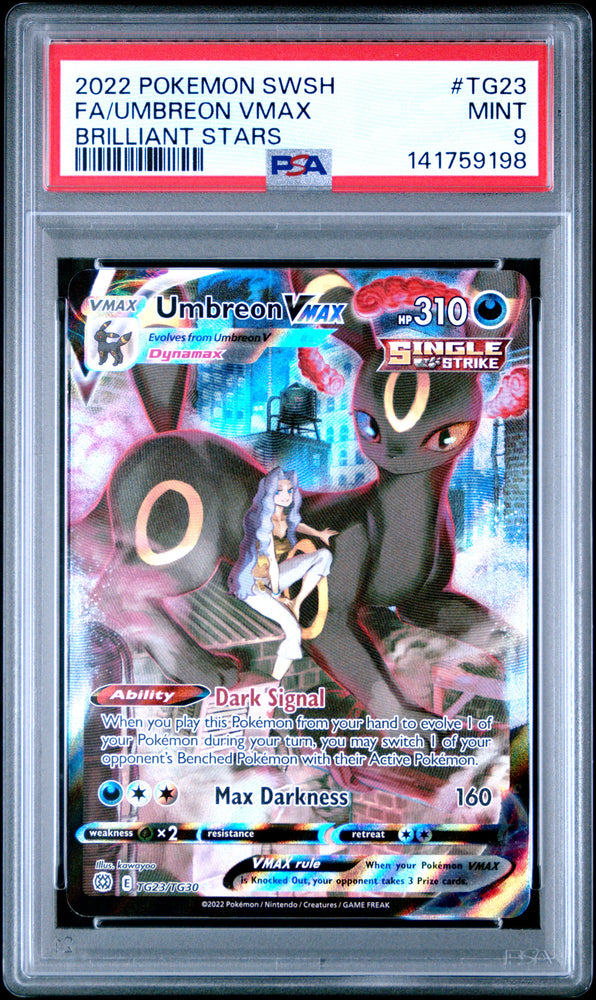Umbreon Vmax - TG23/TG30 - Brillliant Stars - PSA Graded Card 9 - #141759198