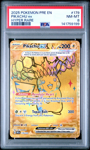 Pokachu ex - 179/131 - Prismatic Evolution - PSA 8 - #141759199