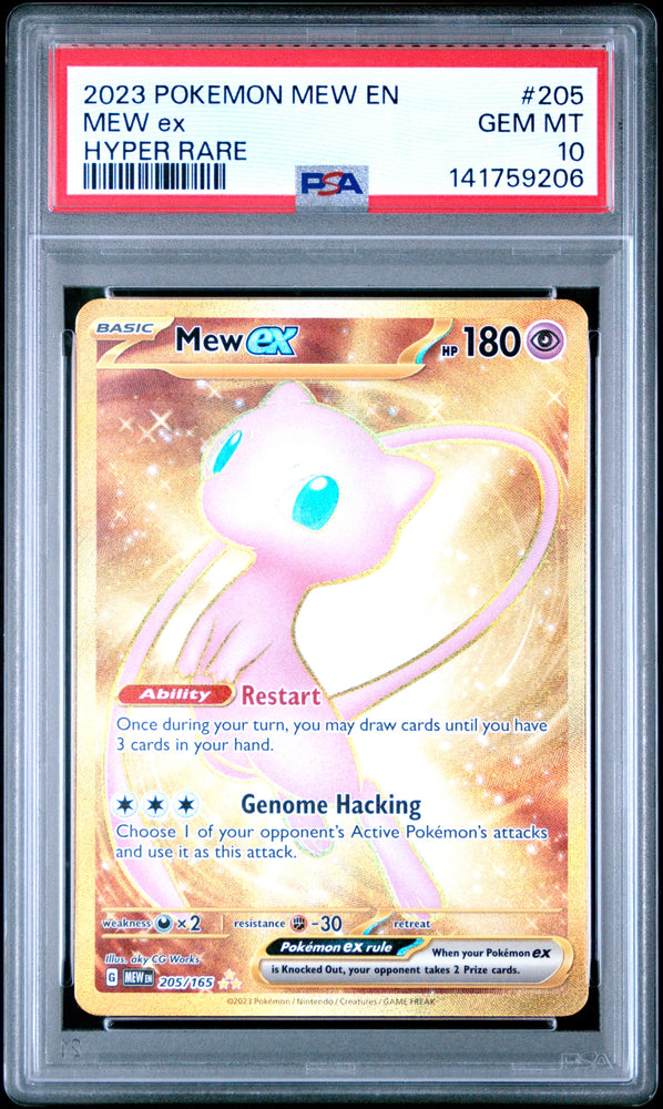 Mew ex - 205/165- Pokemon 151 - PSA Graded Card 10 - #141759206