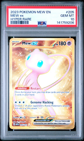 Mew ex - 205/165- Pokemon 151 - PSA Graded Card 10 - #141759206