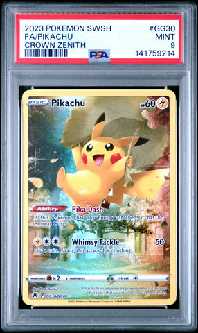 Pikachu - GG30/GG70 - Crown Zenith - PSA Graded Card 9 - #141759214