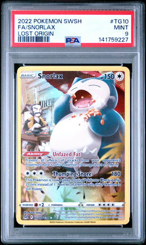 Snorlax - TG10/TG30 - Lost Origin - PSA Graded Card 9 - #141759227