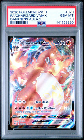 Charizard Vmax - 020/189 - Darkness Ablaze - PSA Graded Card 10 - #141759230