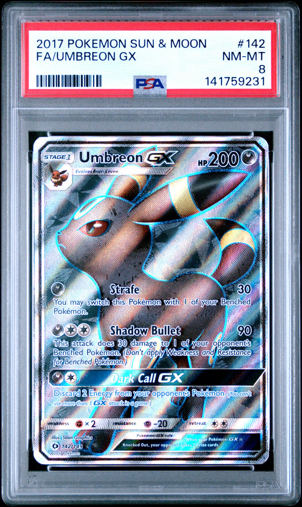 Umbreon GX - 142/149 - Sun & Moon Base Set - PSA 8 - #141759231