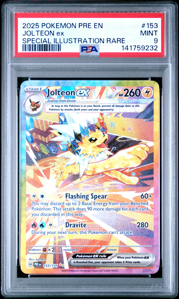 Jolteon ex - 153/131 - Prismatic Evolution - PSA Graded Card 9 - #141759232