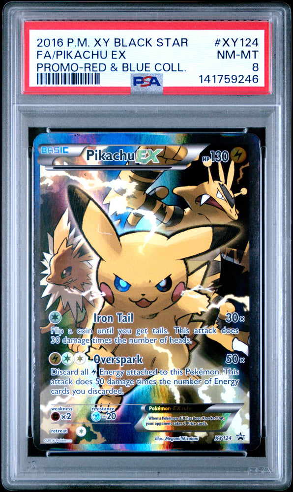 Pikachu EX - XY124 - Black Star Promo - PSA 8 - #141759246