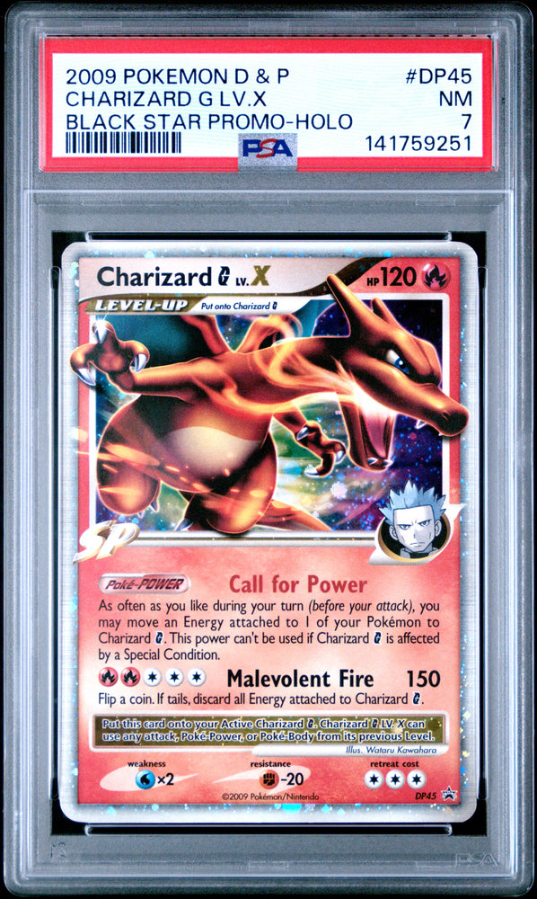Charizard G LV.X - DP45 - Black Star Promo - PSA Graded Card 7 - #141759251