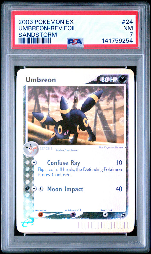 Umbreon - 24/100 - Sandstorm - PSA Graded Card 7 - #141759254