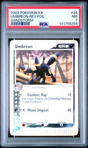 Umbreon - 24/100 - Sandstorm - PSA Graded Card 7 - #141759254