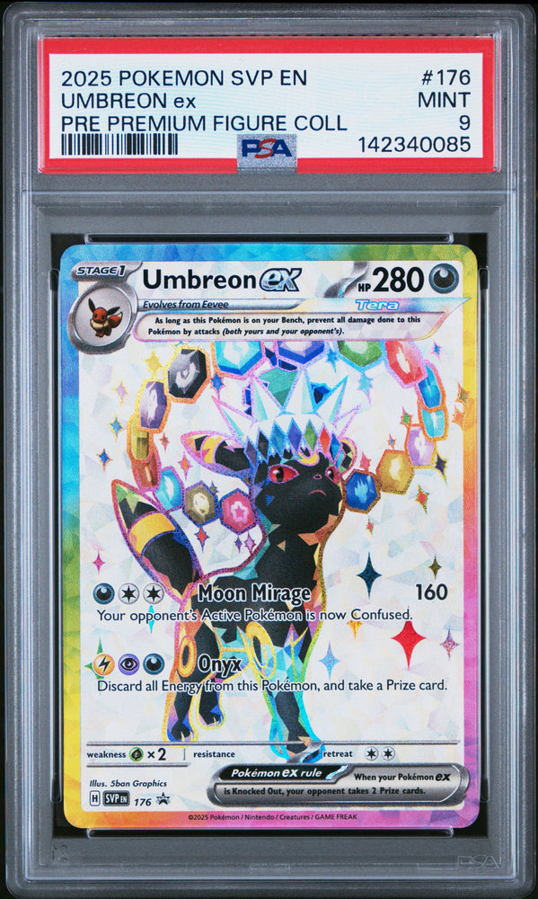 Umbreon ex - 176 - Black Star Promo - PSA Graded Card 9 - #142340085