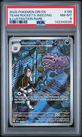 Team Rocket's Weezing - 199/182 - Destined Rivals - PSA 8 - #142340095