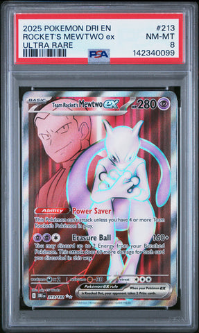 Team Rocket's Mewtwo ex - 213/182 - Destined Rivals - PSA 8 - #142340099