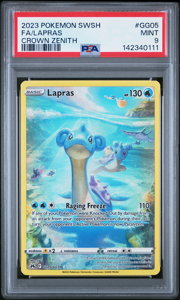 Lapras - GG05 - Crown Zenith - PSA Graded Card 9 - #142340111
