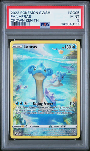 Lapras - GG05 - Crown Zenith - PSA Graded Card 9 - #142340111