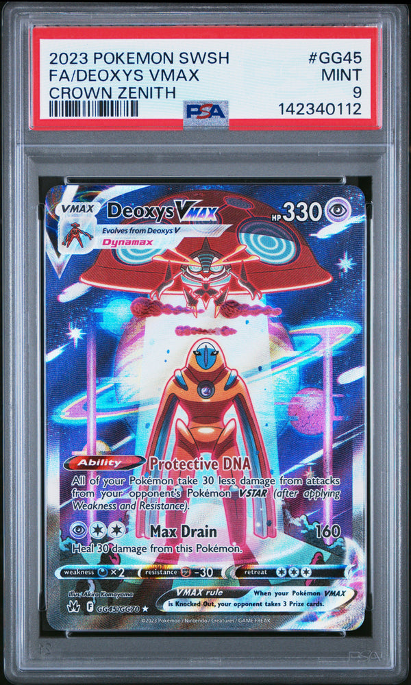 Deoxys Vmax - GG45 - Crown Zenith - PSA Graded Card 9 - #142340112