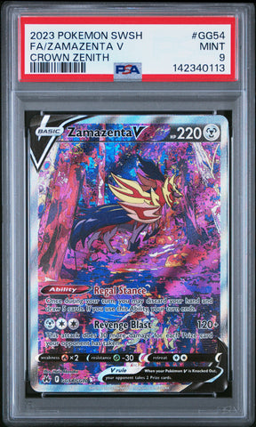 Zamazenta V - GG54 - Crown Zenith - PSA Graded Card 9 - #142340113