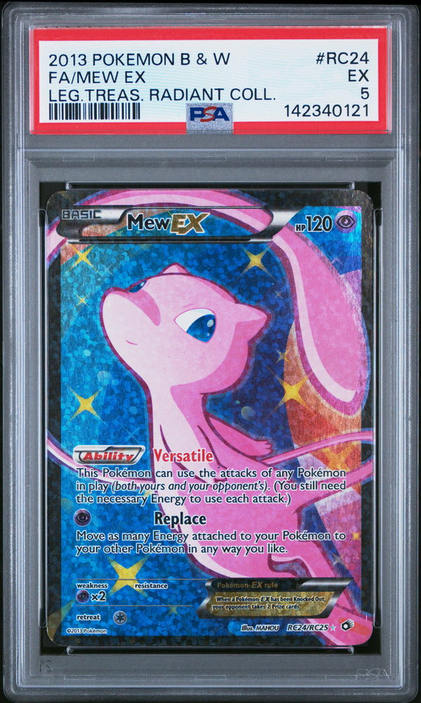 Mew EX - RC24/RC25 - Leagendary Treasuers -  Radiant Collection - PSA Graded Card 5 - #142340121
