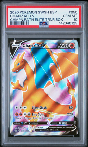 Charizard V - SWSH050 - Black Star Promo - PSA Graded Card 10 - #142340125
