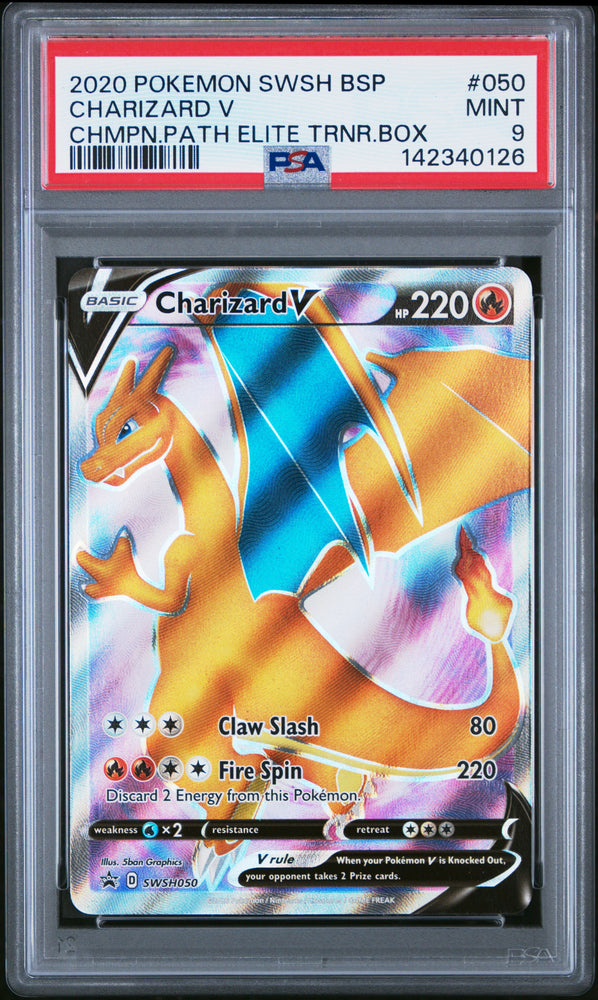Charizard V - 050- Black Star Promo - PSA Graded Card 9 - #142340126