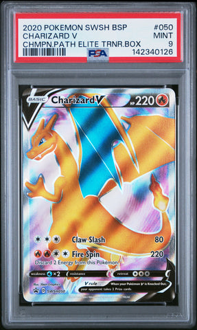 Charizard V - 050- Black Star Promo - PSA Graded Card 9 - #142340126