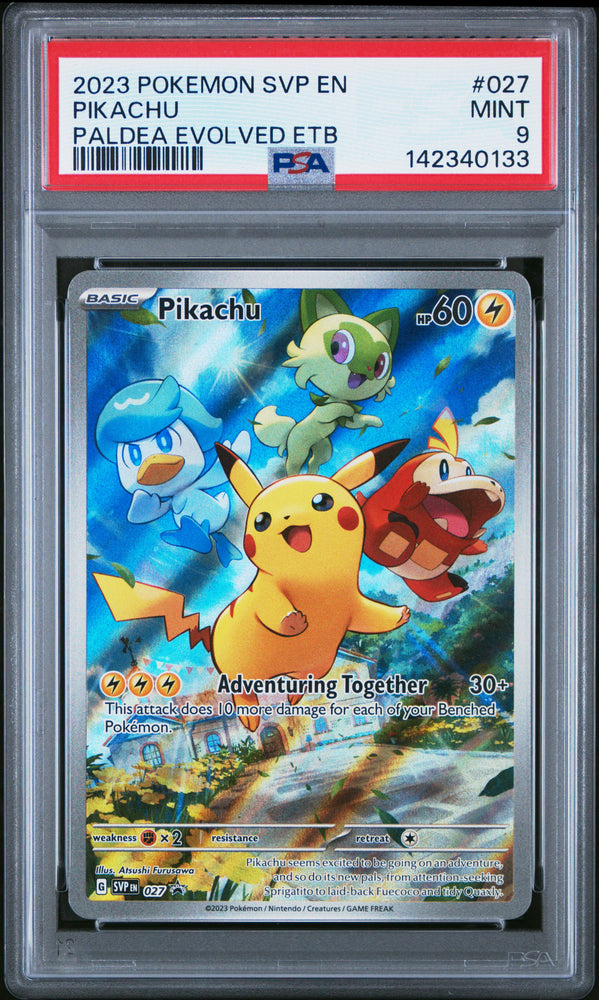Pikachu - SVP027 - Black Star Promo - PSA Graded Card 9 - #142340133