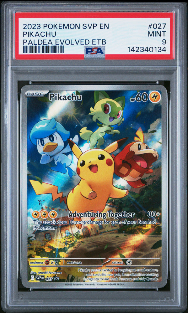 Pikachu - SVP027 - Black Star Promo - PSA Graded Card 9 - #142340134